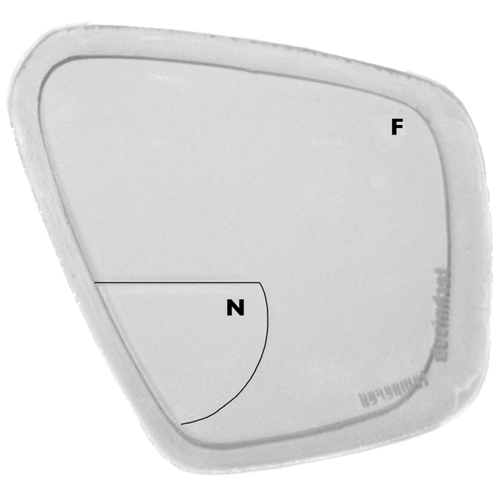 Bifokalgläser für Tauchermaske